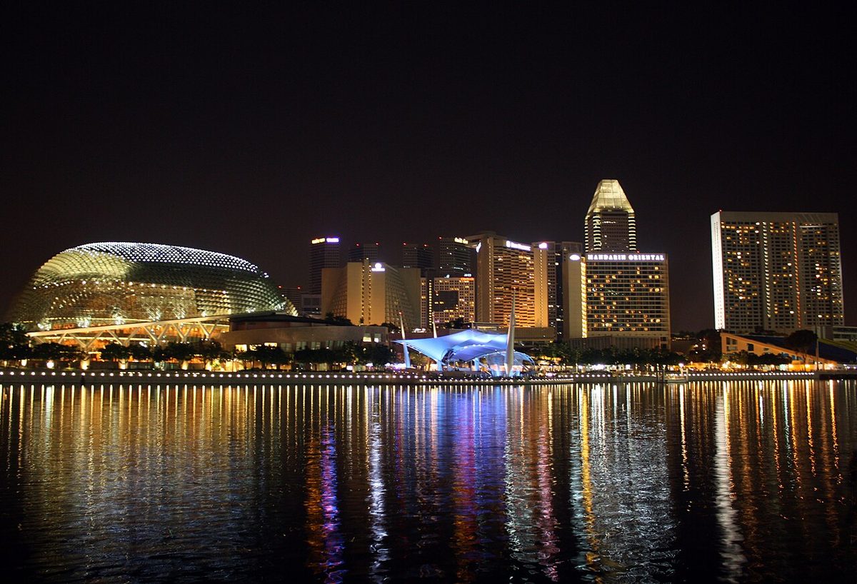 Marina Bay und der Merlion