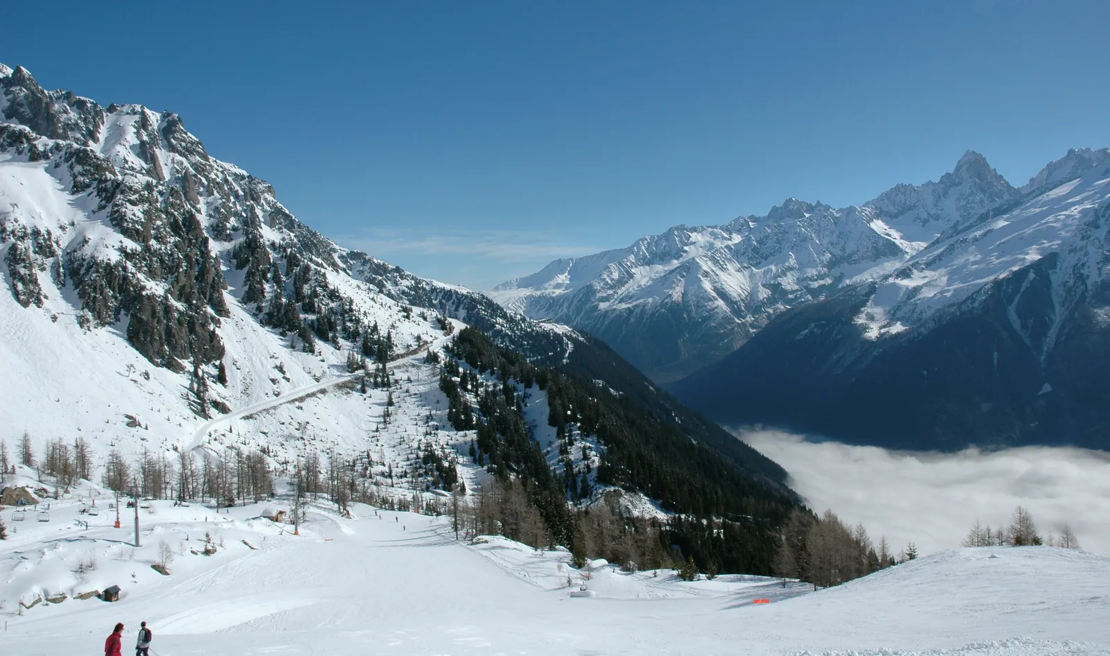 View from Planpraz towards Charlanoz, Chamonix