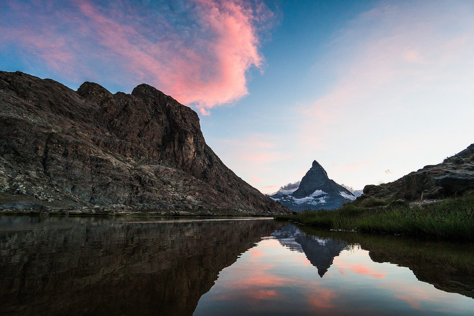 Riffelsee with the Matterhorn and Riffelhorn