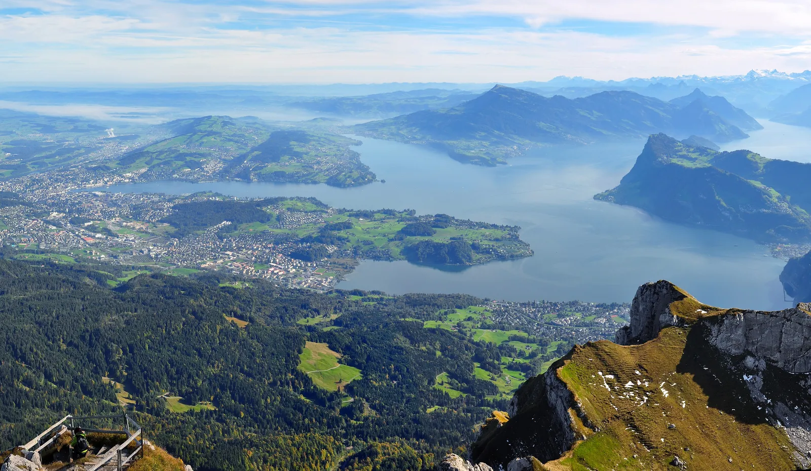 View from Pilatus over Lake Lucerne