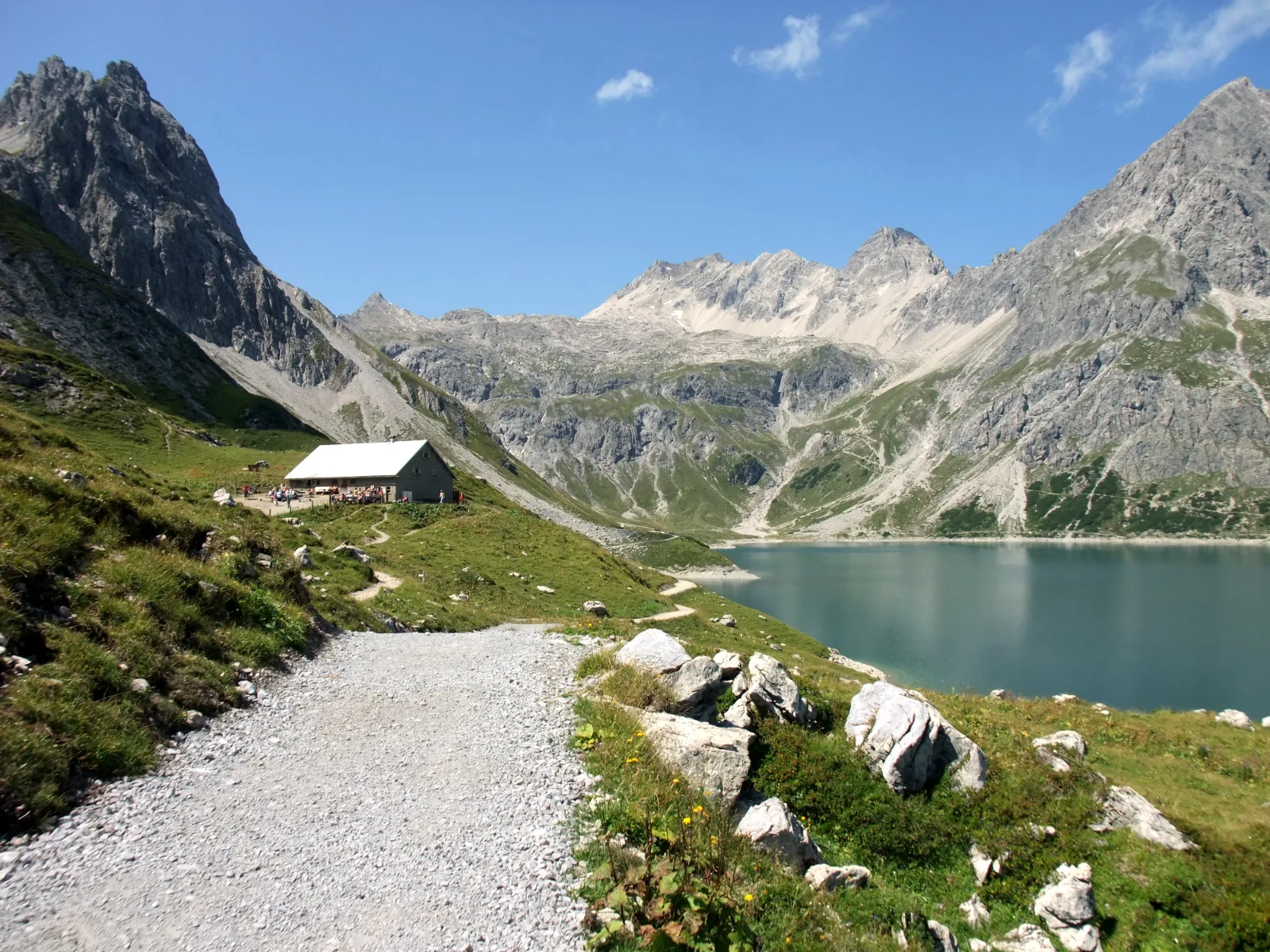 Lünersee circular trail near the Alpe Lünersee