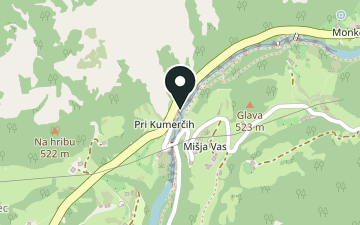 Karte: Große Soča-Schlucht (Velika korita Soče)