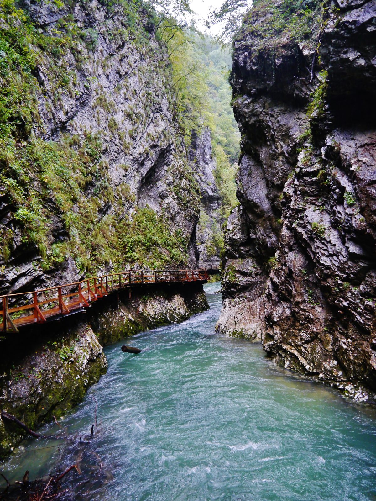 Holzsteg in der Vintgar-Klamm