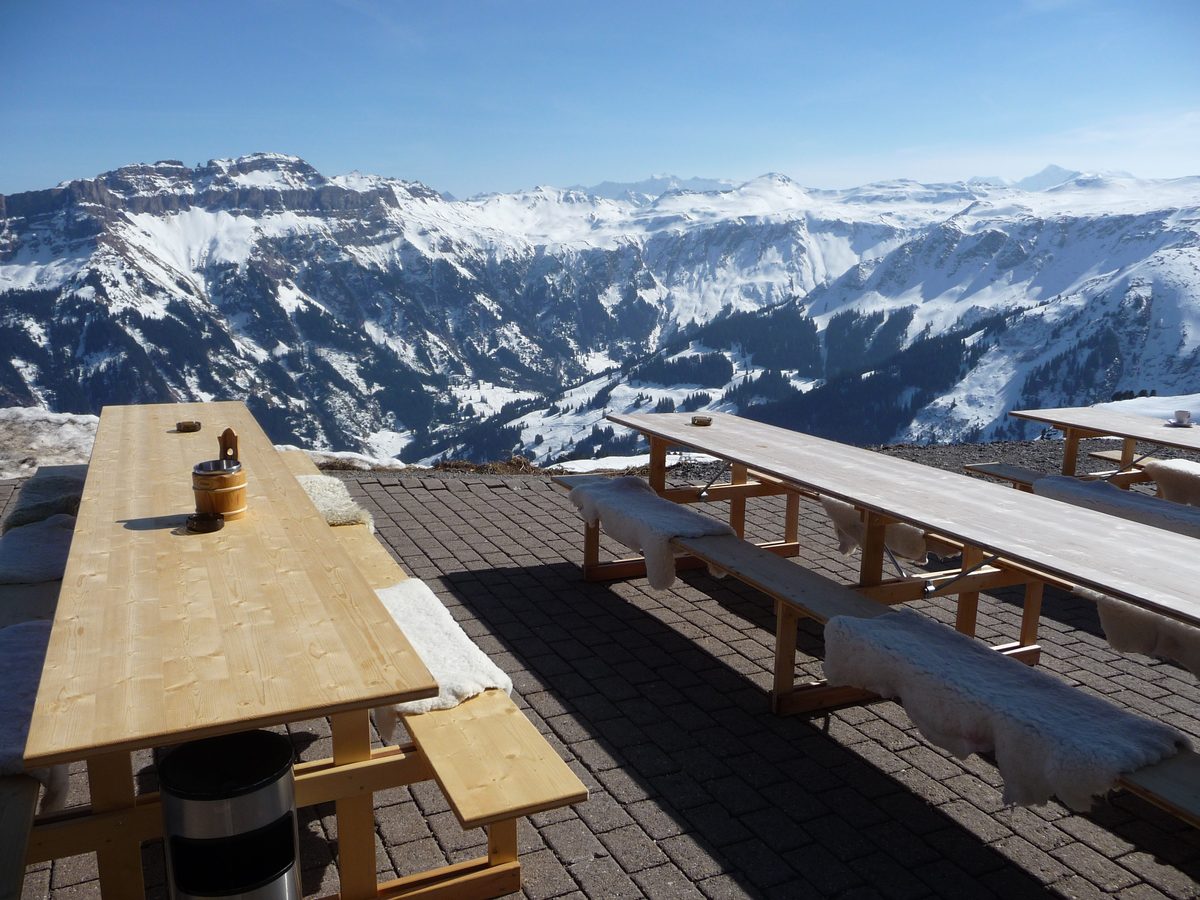 Terrasse auf dem Maschgenkamm