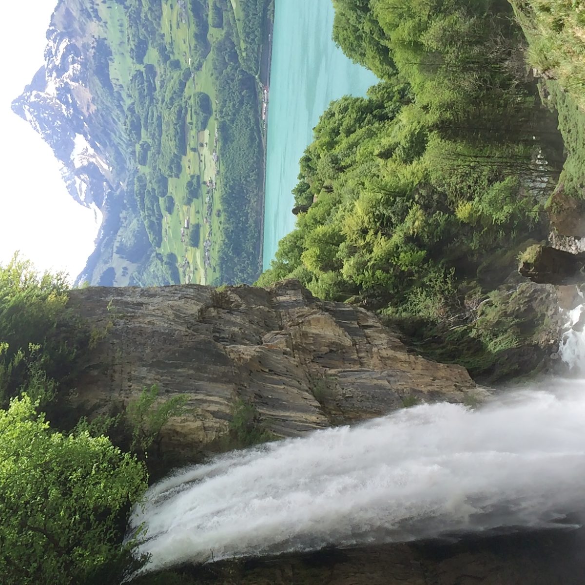 Seerenbachfälle über dem Walensee