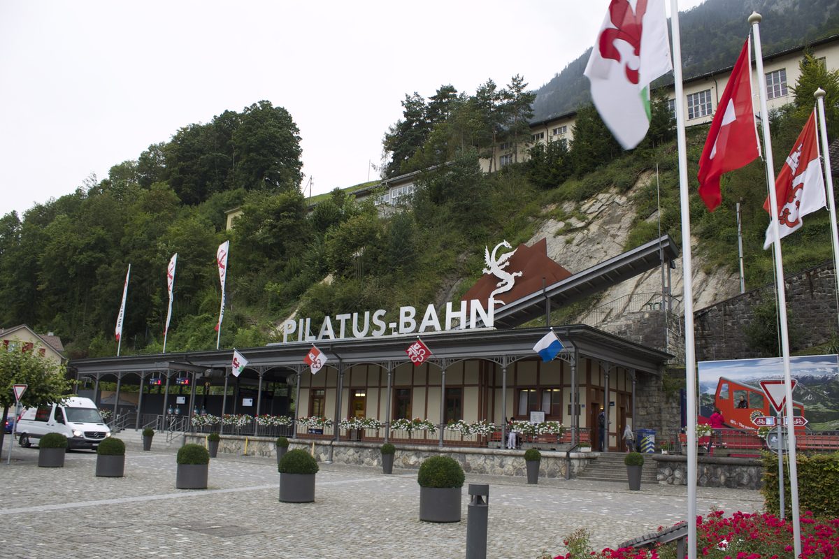 Station der Pilatus-Bahn in Alpnachstad